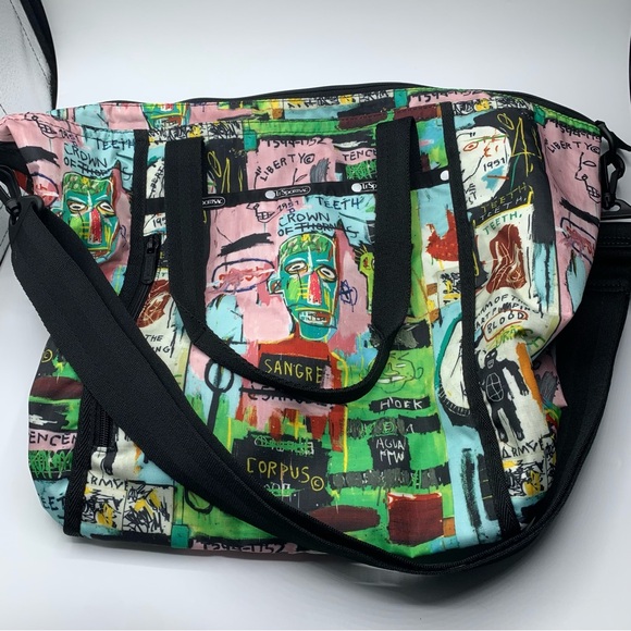 Rare LeSportsac x Basquiat Soft Collapsible Liberty Tote Like New - Picture 11 of 14